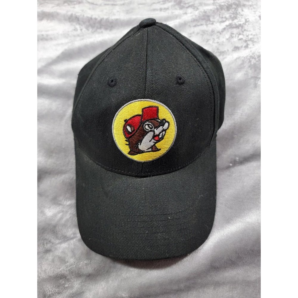 official Black Buc-ee's adjustable strapback Hat Cap, embroidered